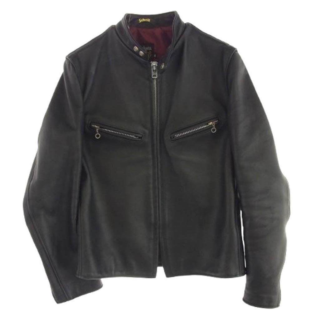 schott ショット USA製 641XX シングル ライダース ジャケット ブラック系【中古】