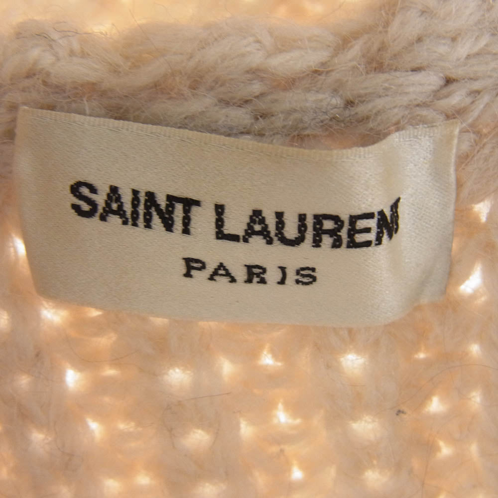 SAINT LAURENT サンローラン 22AW 668565 Y75EV ジャカード バハ フーディー ニット カーディガン ベージュ系 XL【中古】