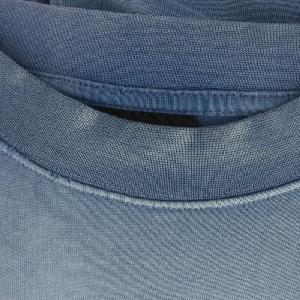 BALENCIAGA バレンシアガ 24SS 739028 TQV01 Paris Moon Oversized Tee パリ ユーズド加工 ロゴ オーバーサイズ Tシャツ 半袖 ブルー系 4【中古】