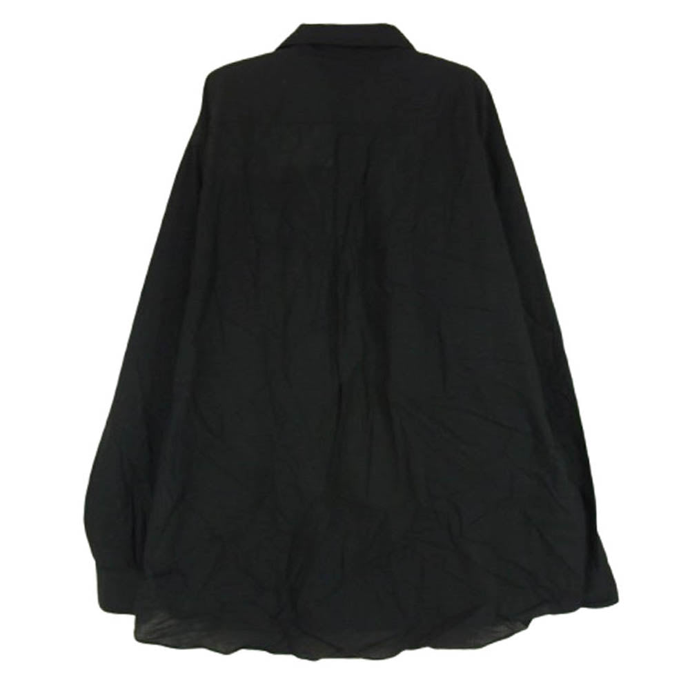 COMOLI コモリ 24SS Z01-02011 KHADI コットン コモリシャツ 長袖 シャツ ブラック系 3【中古】