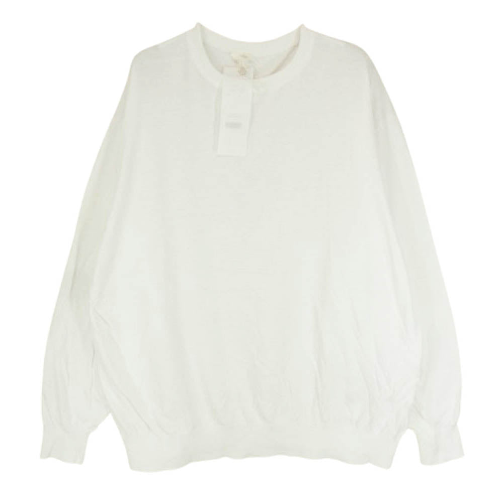 COMOLI 24ss コットン クルーネックニッZ01-06011 COMOLI(コモリ) 24SSコットンクルーネックニットZ01-06011 Z01