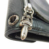 CHROME HEARTS クロムハーツ（原本有） WAVE WALLET ウェーブ ウォレット クロスボタン ブラック系【中古】