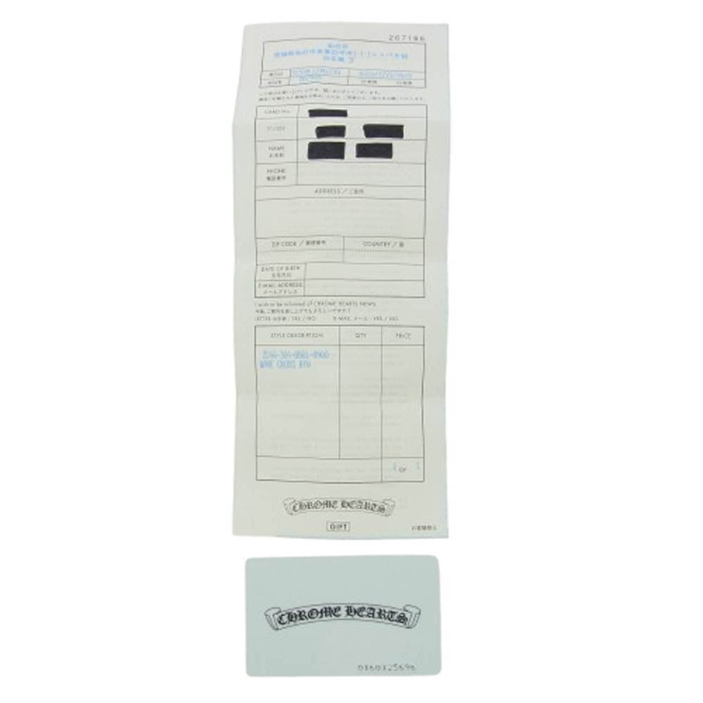 CHROME HEARTS クロムハーツ（原本有） WAVE WALLET ウェーブ ウォレット クロスボタン ブラック系【中古】