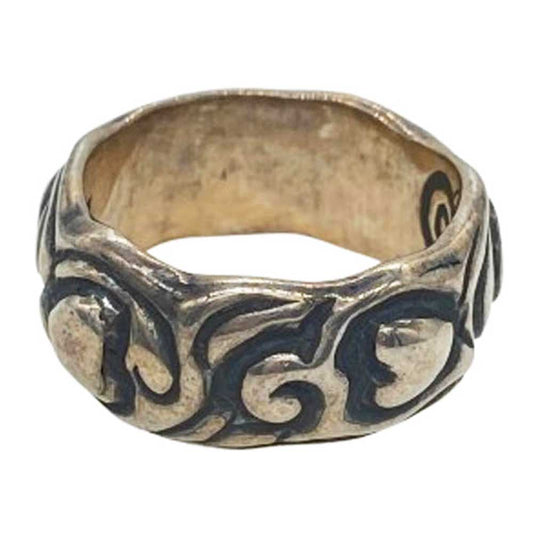 BILL WALL LEATHER ビルウォールレザー Wave Heart ウェーブ ハート リング シルバー系 6.5号【中古】