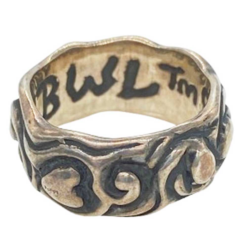 BILL WALL LEATHER ビルウォールレザー Wave Heart ウェーブ ハート リング シルバー系 6.5号【中古】