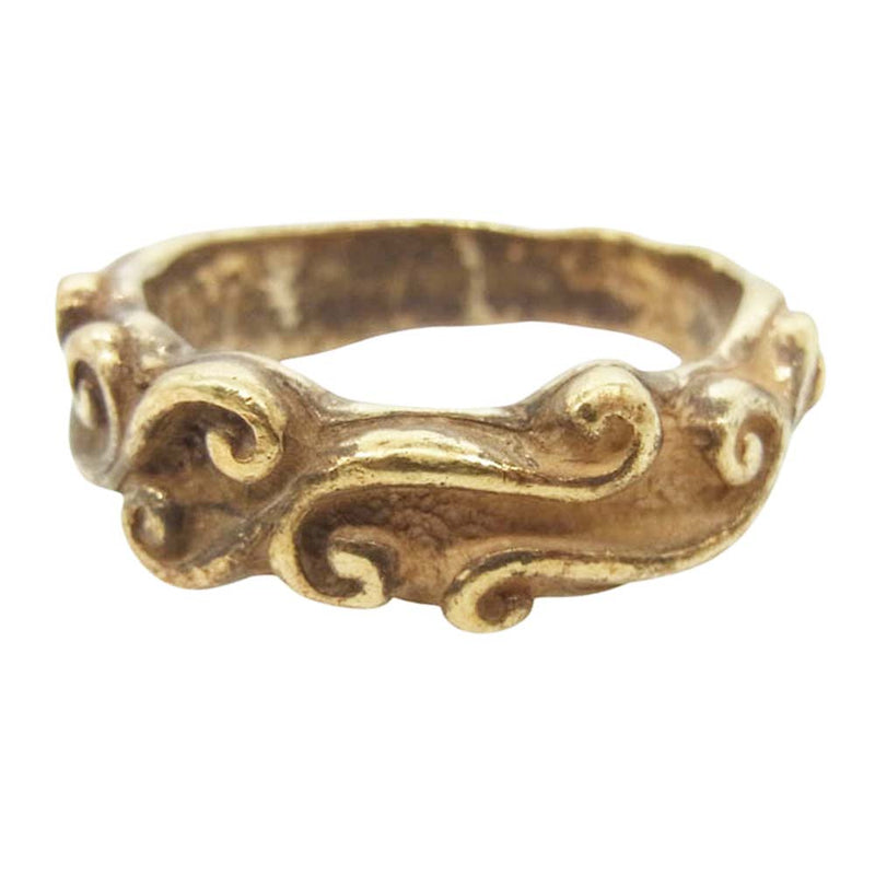 BILL WALL LEATHER ビルウォールレザー Wave ウェーブ リング ゴールドコーティング スターリングシルバー ゴールド系 17.5号【中古】