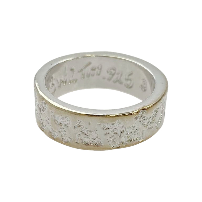 BILL WALL LEATHER ビルウォールレザー FUCK ファック リング コーティング スターリングシルバー シルバー系 15号【中古】