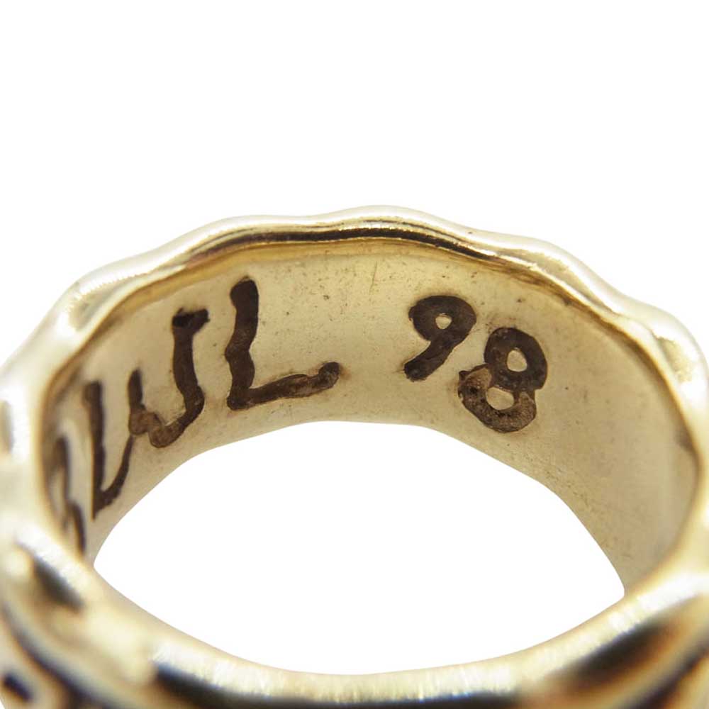 BILL WALL LEATHER ビルウォールレザー ミニ クロス リング ゴールドコーティング スターリングシルバー ゴールド系 16.5号【中古】