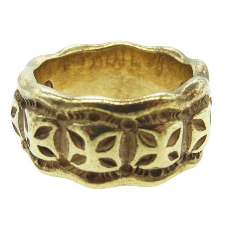 BILL WALL LEATHER ビルウォールレザー ミニ クロス リング ゴールドコーティング スターリングシルバー ゴールド系 12.5号【中古】