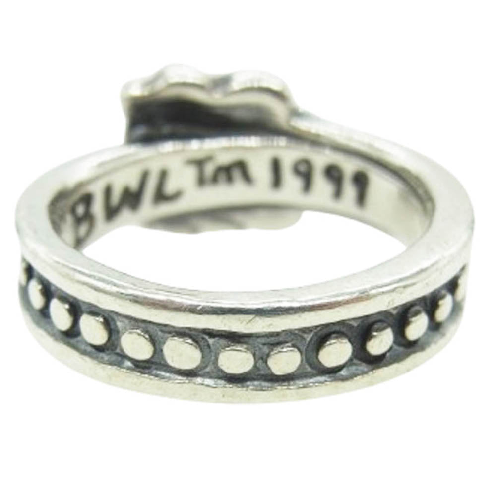 BILL WALL LEATHER ビルウォールレザー Spoon small ring スプーン スモール リング ライトブルーストーン シルバー系 12号【中古】