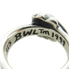 BILL WALL LEATHER ビルウォールレザー Spoon small ring スプーン スモール リング ライトブルーストーン シルバー系 12号【中古】