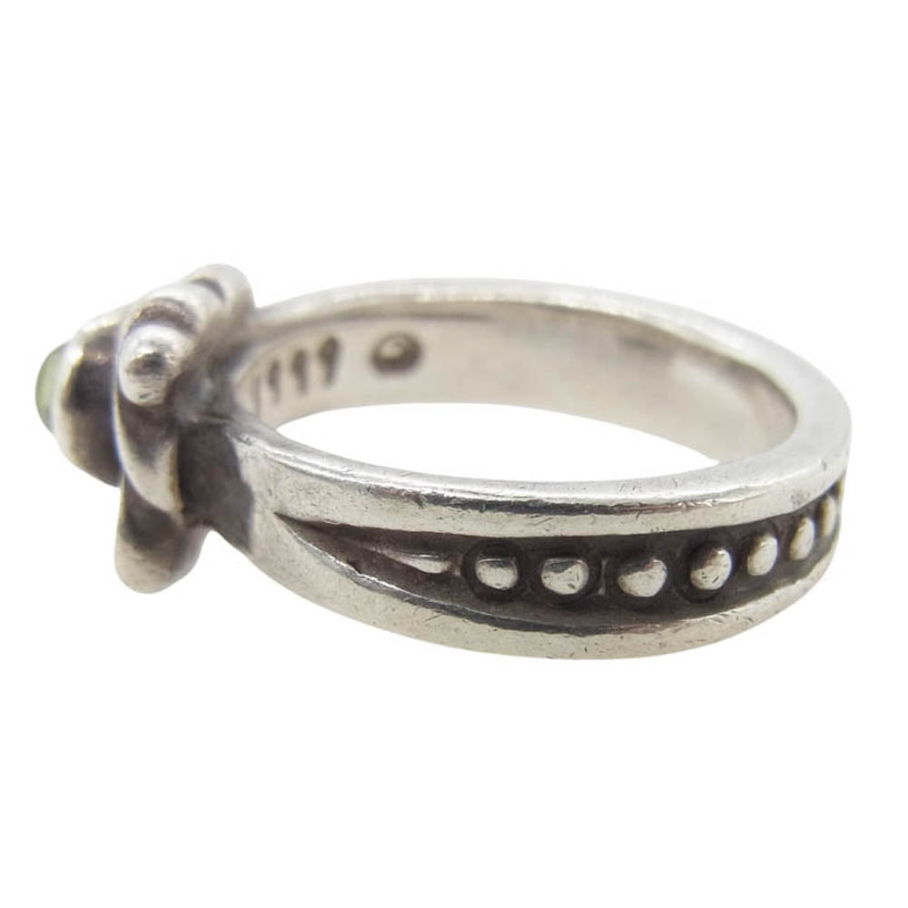 BILL WALL LEATHER ビルウォールレザー Spoon small ring スプーン スモール リング イエローストーン シルバー系 18号【中古】