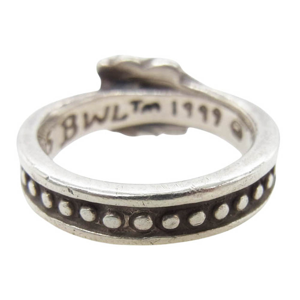 BILL WALL LEATHER ビルウォールレザー Spoon small ring スプーン スモール リング イエローストーン シルバー系 18号【中古】