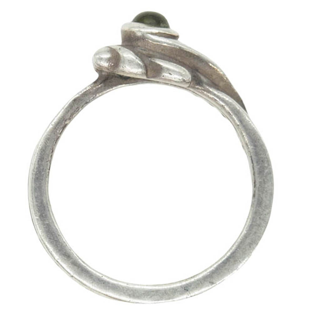 BILL WALL LEATHER ビルウォールレザー Spoon small ring スプーン スモール リング イエローストーン シルバー系 18号【中古】