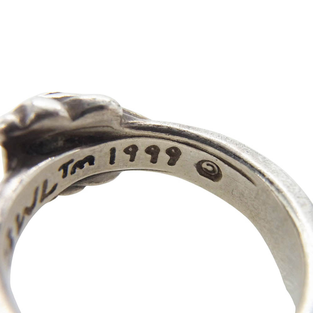 BILL WALL LEATHER ビルウォールレザー Spoon small ring スプーン スモール リング イエローストーン シルバー系 18号【中古】