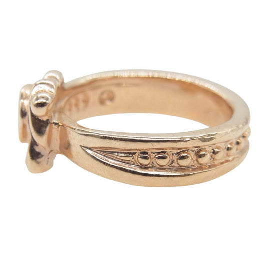 BILL WALL LEATHER ビルウォールレザー スプーン リング w/ ゴールドコーティング スターリングシルバー ピンクゴールド系 16号【中古】