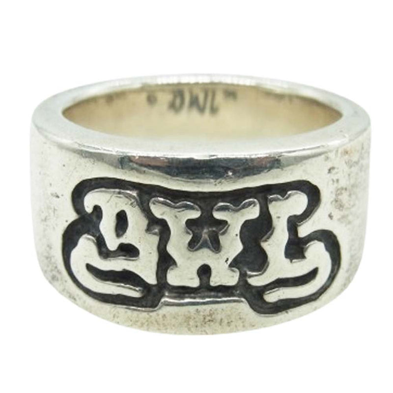 BILL WALL LEATHER ビルウォールレザー BWL ワイド ロゴ リング シルバー系 20号【中古】