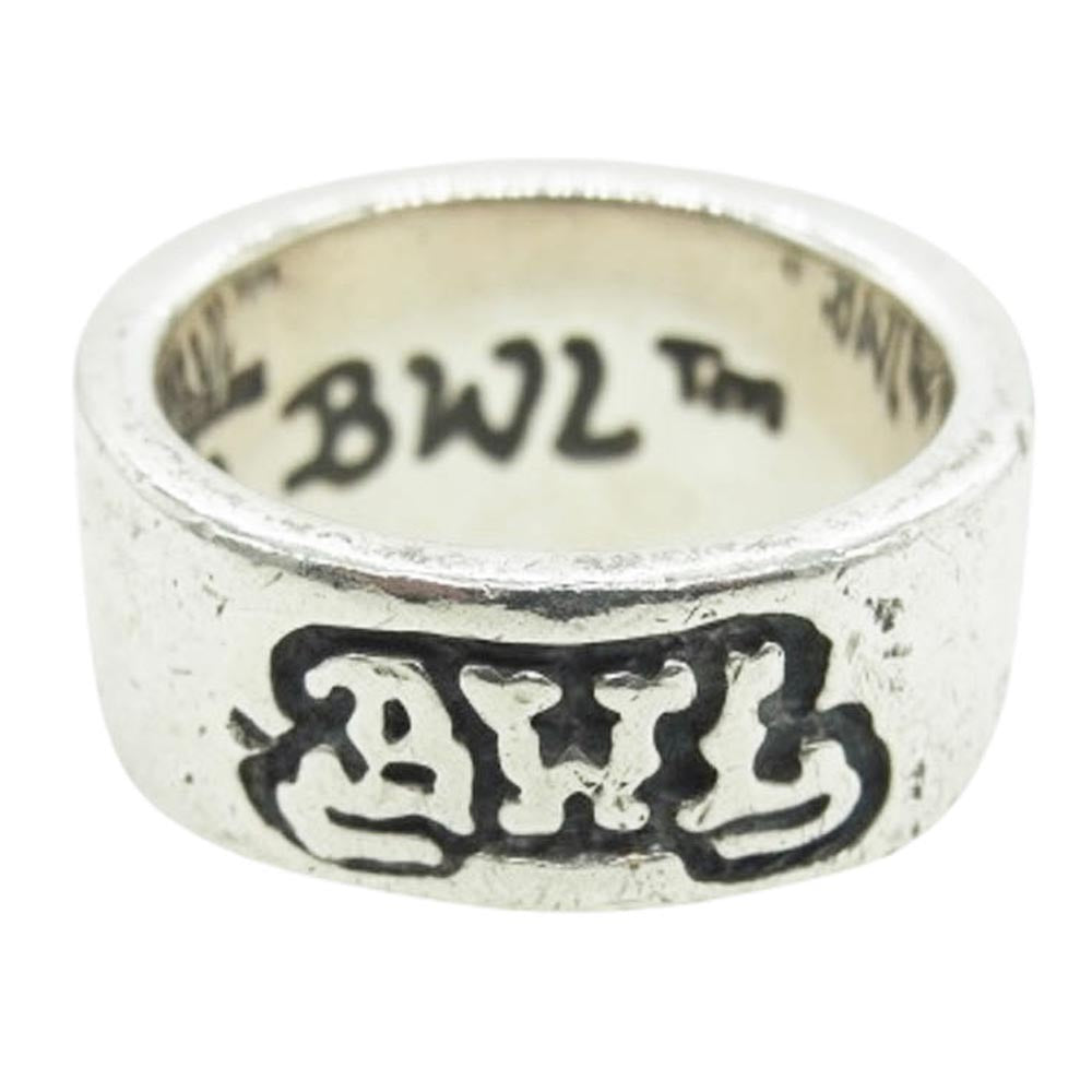 BILL WALL LEATHER ビルウォールレザー BWL ワイド ロゴ リング シルバー系 20号【中古】