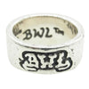 BILL WALL LEATHER ビルウォールレザー BWL ワイド ロゴ リング シルバー系 20号【中古】