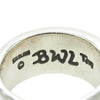 BILL WALL LEATHER ビルウォールレザー BWL ワイド ロゴ リング シルバー系 20号【中古】