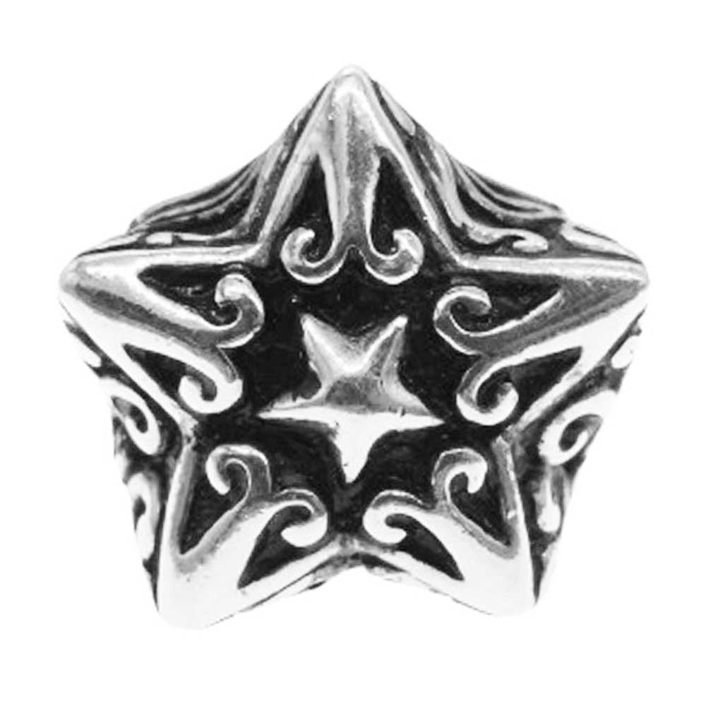 BILL WALL LEATHER ビルウォールレザー BEAMS ビームス Star Ring Large スター リング シルバー系 US10【中古】