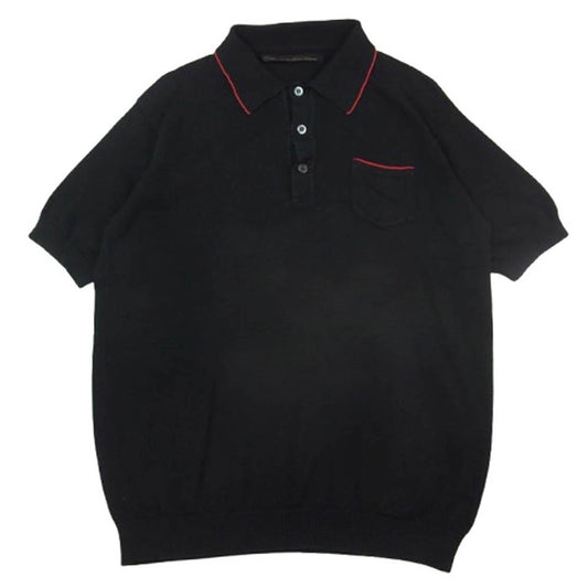 TENDERLOIN テンダーロイン T-POLO KNIT S/S ポロシャツ ニット ブラック系 L【中古】