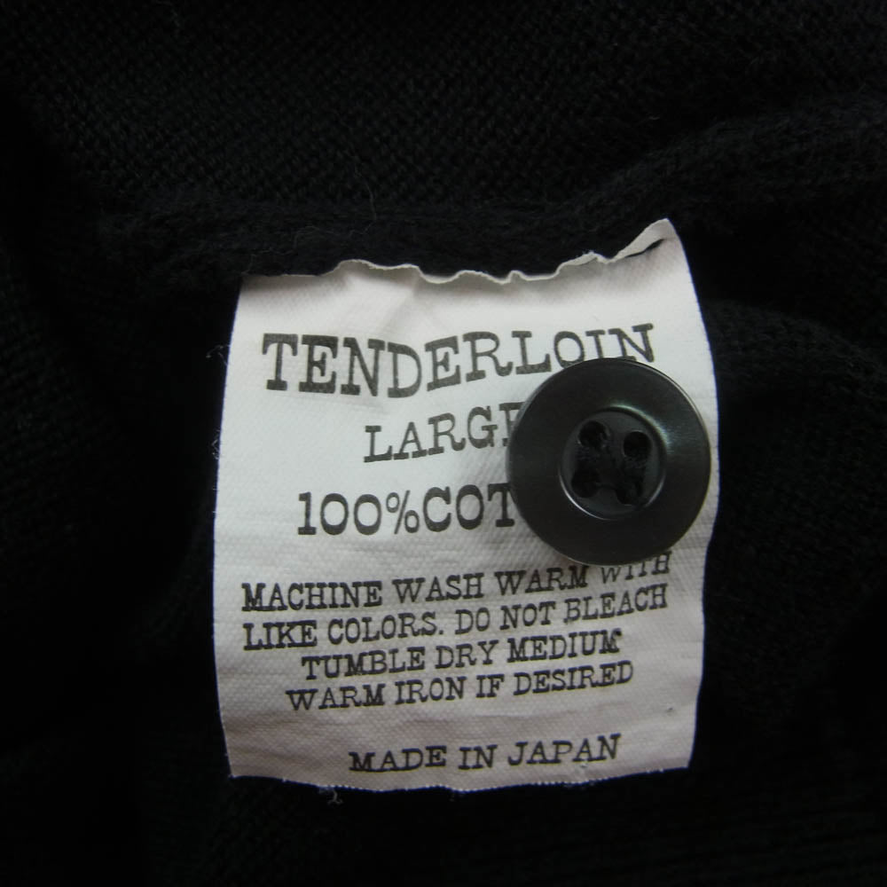 TENDERLOIN テンダーロイン T-POLO KNIT S/S ポロシャツ ニット ブラック系 L【中古】