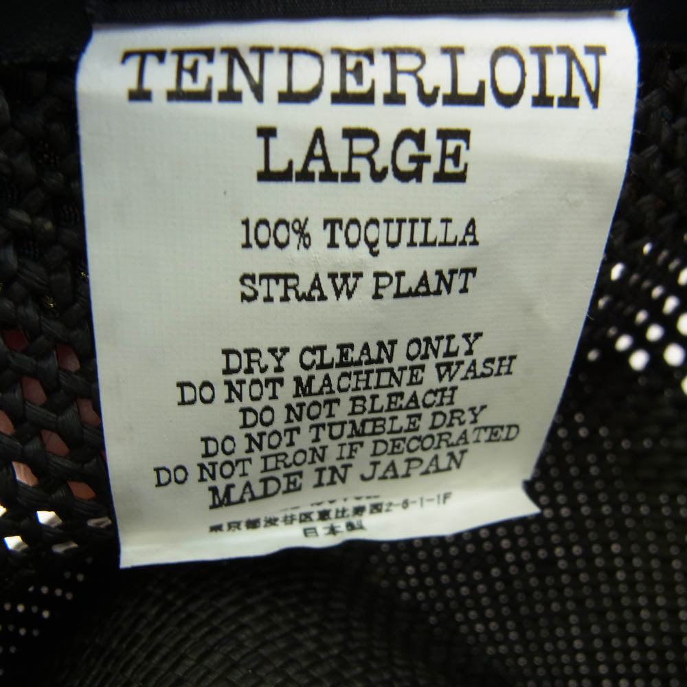 TENDERLOIN テンダーロイン PANAMA HAT パナマ ハット ブラック系 L【中古】