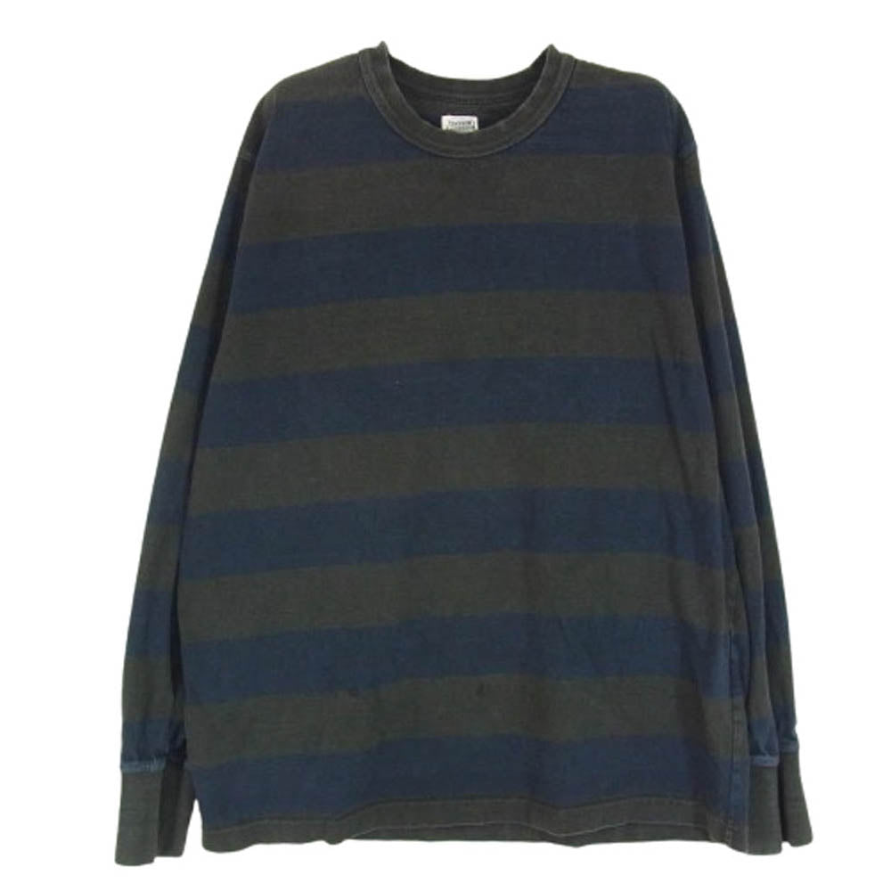 TENDERLOIN テンダーロイン ボーダー Tシャツ 長袖 ネイビー系 L【中古】