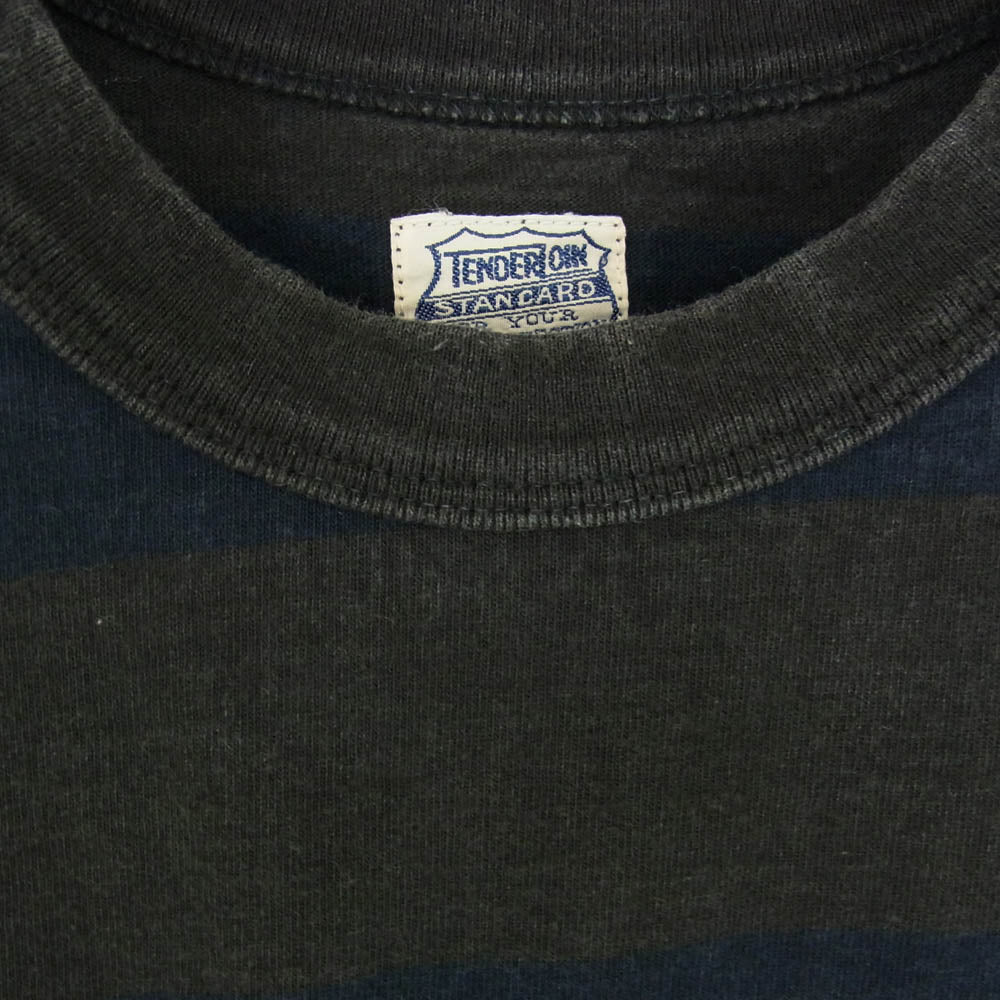TENDERLOIN テンダーロイン ボーダー Tシャツ 長袖 ネイビー系 L【中古】