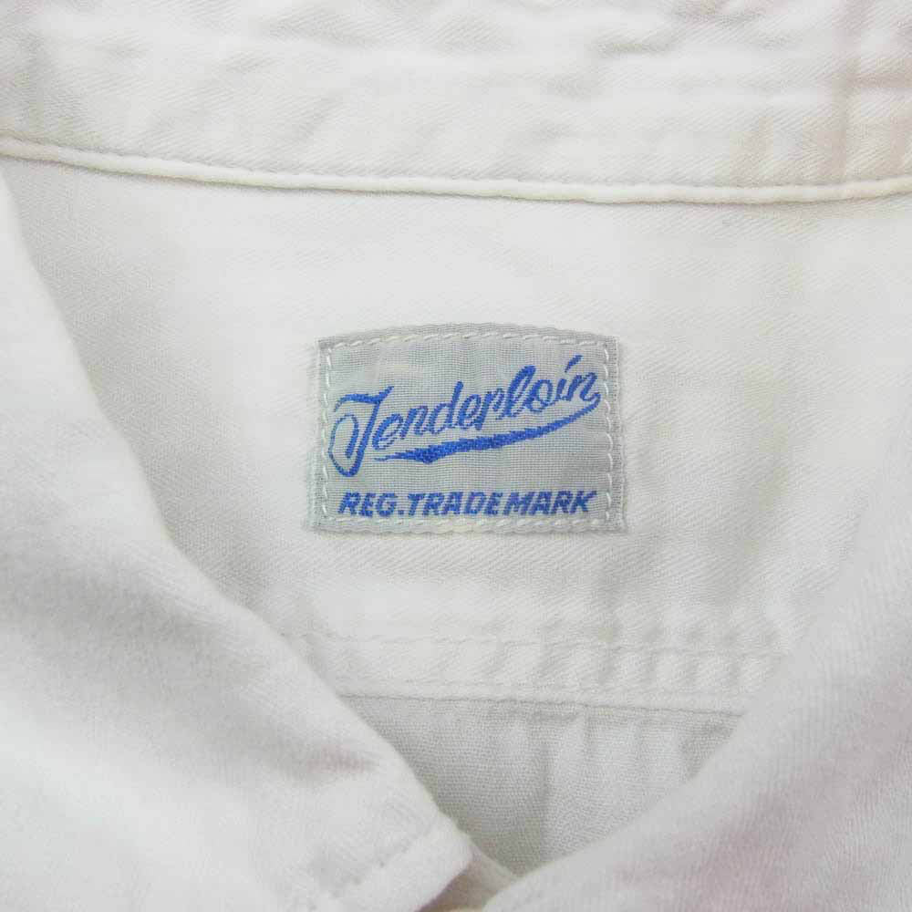 TENDERLOIN テンダーロイン ワッペン ワーク シャツ 長袖 ホワイト系 L【中古】
