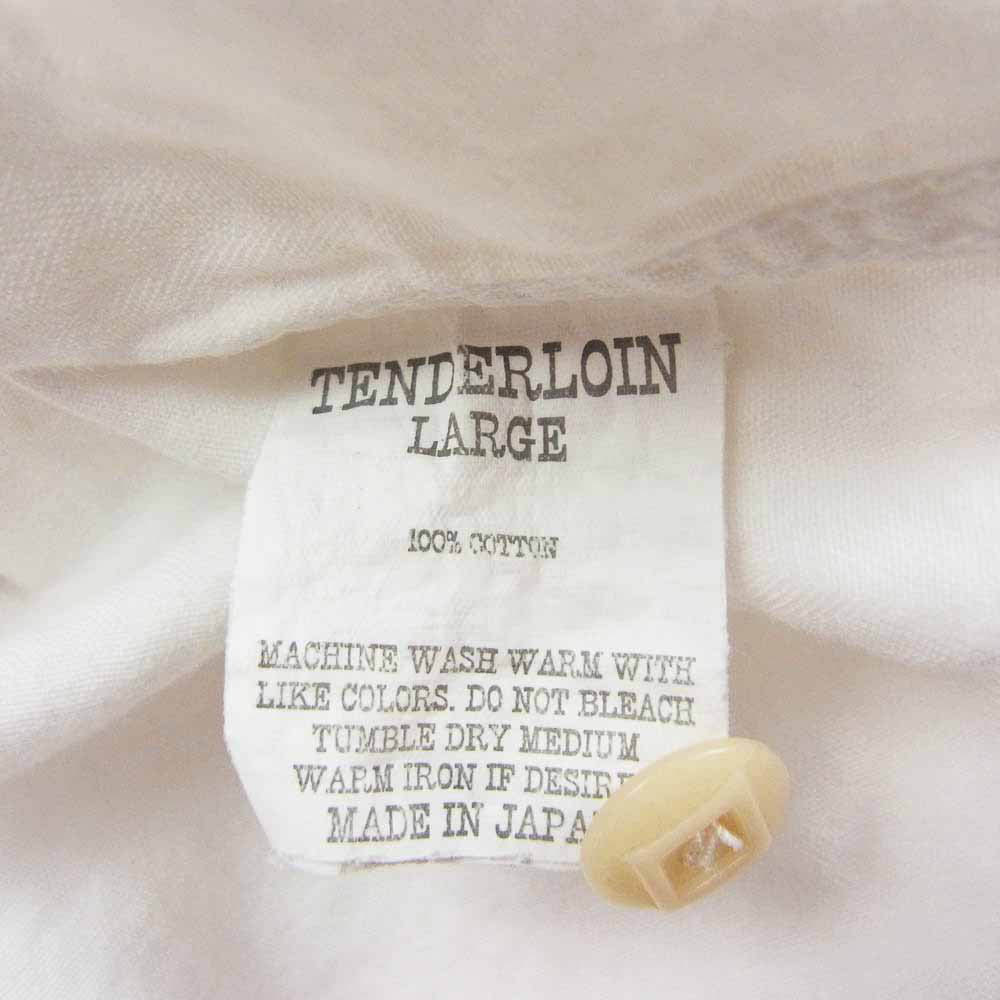 TENDERLOIN テンダーロイン ワッペン ワーク シャツ 長袖 ホワイト系 L【中古】