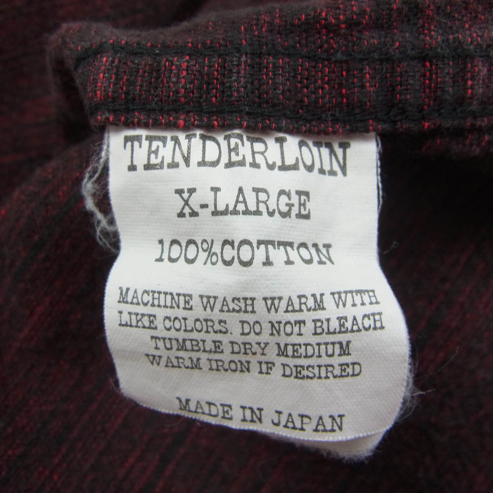 TENDERLOIN テンダーロイン T-BAJA S/S SHT バハ シャツ 半袖 レッド系 XL【中古】