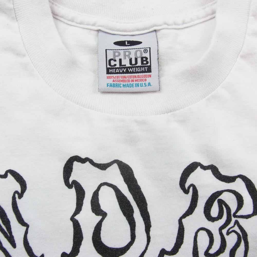 TENDERLOIN テンダーロイン PROCLUB プロクラブ TEE BBS ボルネオスカル プリント Tシャツ 半袖 ホワイト ホワイト系 L【中古】