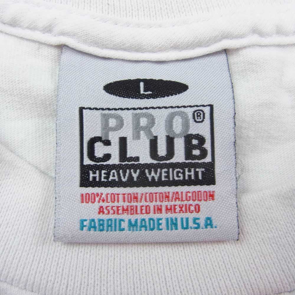 TENDERLOIN テンダーロイン PROCLUB プロクラブ TEE BBS ボルネオスカル プリント Tシャツ 半袖 ホワイト ホワイト系 L【中古】