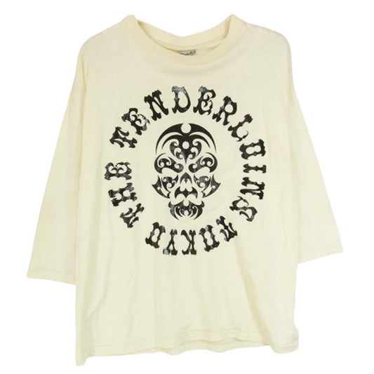 TENDERLOIN テンダーロイン T-RAYON NFL 3/4 BS ボルネオスカルプリント Tシャツ 七分袖 ベージュ オフホワイト系 S【中古】