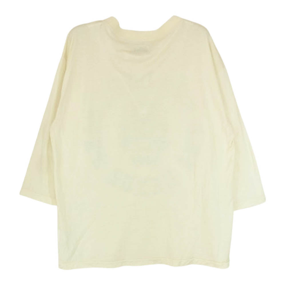 TENDERLOIN テンダーロイン T-RAYON NFL 3/4 BS ボルネオスカルプリント Tシャツ 七分袖 ベージュ オフホワイト系 S【中古】