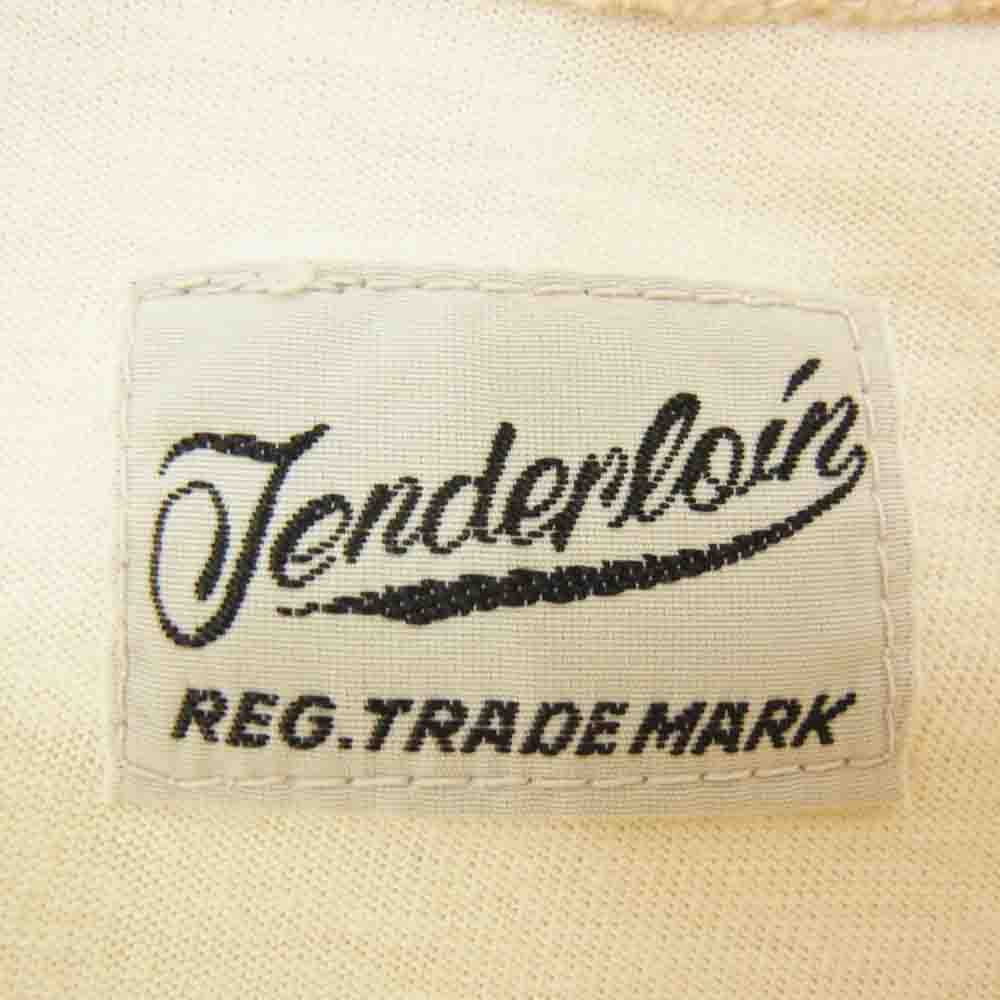 TENDERLOIN テンダーロイン T-RAYON NFL 3/4 BS ボルネオスカルプリント Tシャツ 七分袖 ベージュ オフホワイト系 S【中古】