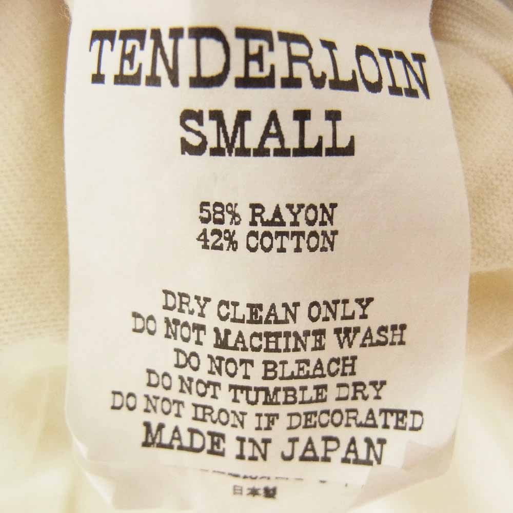 TENDERLOIN テンダーロイン T-RAYON NFL 3/4 BS ボルネオスカルプリント Tシャツ 七分袖 ベージュ オフホワイト系 S【中古】