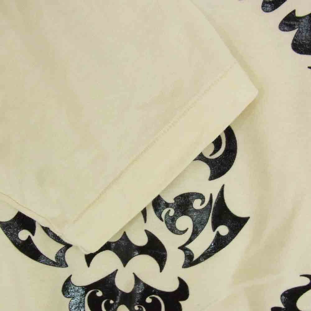 TENDERLOIN テンダーロイン T-RAYON NFL 3/4 BS ボルネオスカルプリント Tシャツ 七分袖 ベージュ オフホワイト系 S【中古】