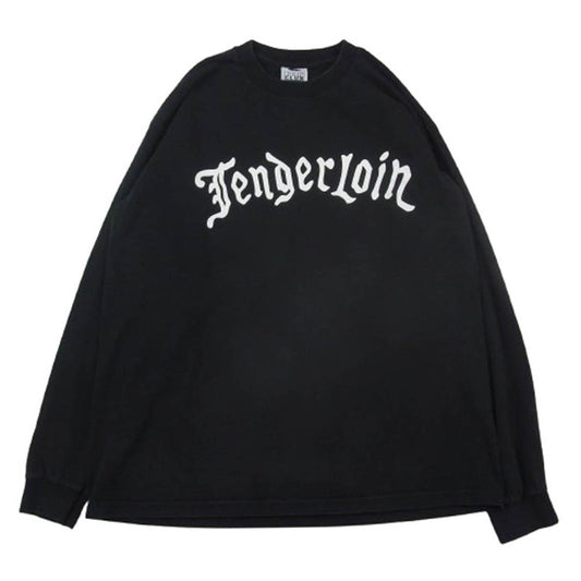 TENDERLOIN テンダーロイン PROCLUB プロクラブ ロゴ プリント ボルネオスカル Tシャツ 長袖 ブラック系 L【中古】