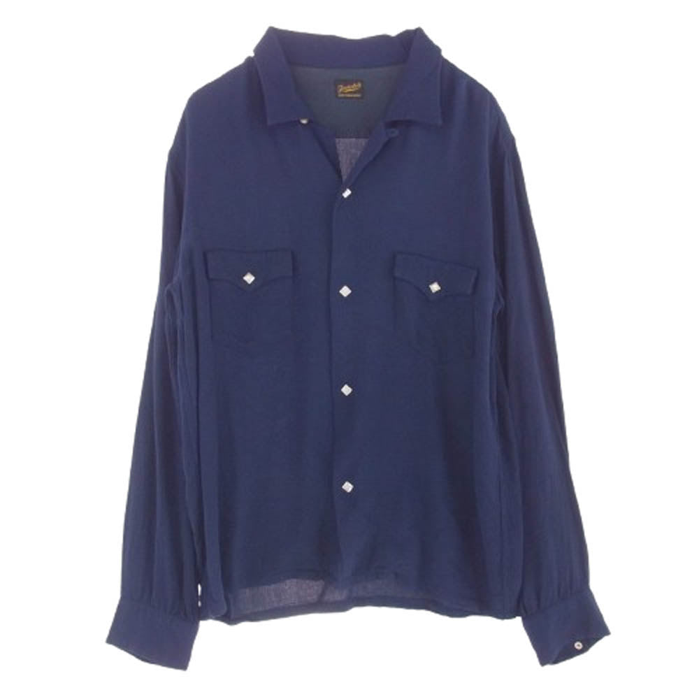 TENDERLOIN テンダーロイン T-RAYON WESTERN SHT P オープンカラー 長袖シャツ ブルー系 S【中古】