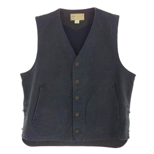 RRL ダブルアールエル DOUBLE RL SUPPLY CO サイドフック ワーク ベスト ネイビー系 グレー系 XL【中古】