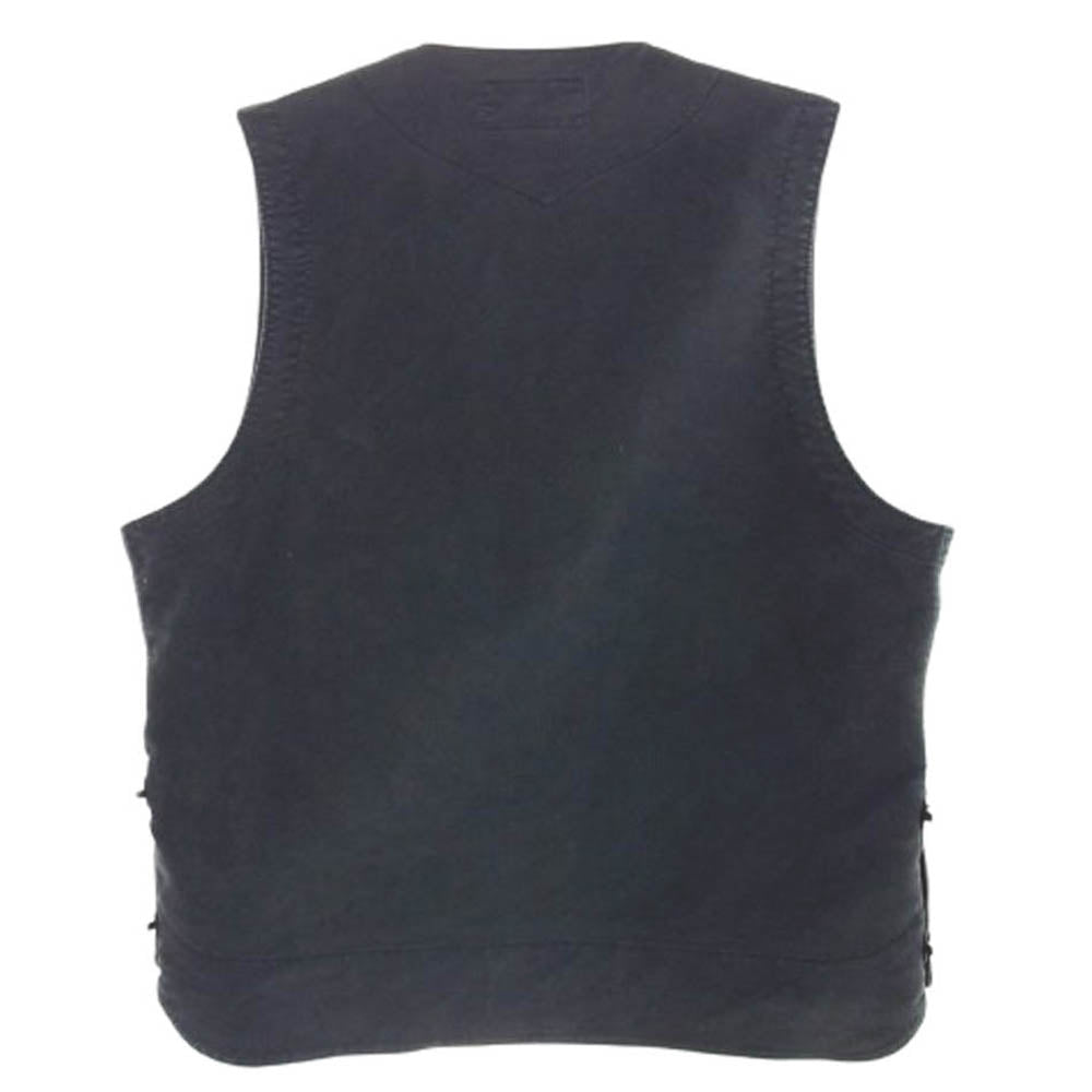 RRL ダブルアールエル DOUBLE RL SUPPLY CO サイドフック ワーク ベスト ネイビー系 グレー系 XL【中古】