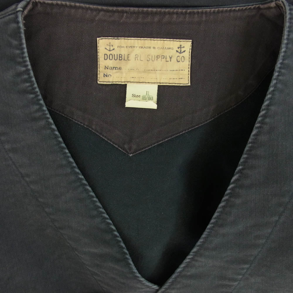 RRL ダブルアールエル DOUBLE RL SUPPLY CO サイドフック ワーク ベスト ネイビー系 グレー系 XL【中古】