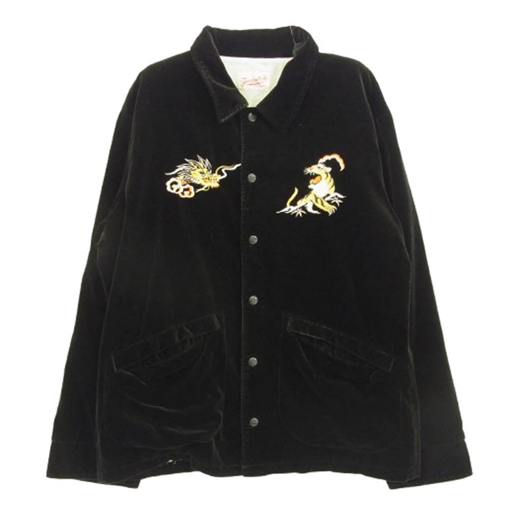 TENDERLOIN テンダーロイン T-SOUVENIR JKT V スーベニア ベロア ジャケット ブラック系 S【中古】