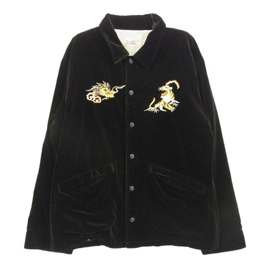 TENDERLOIN テンダーロイン T-SOUVENIR JKT V スーベニア ベロア ジャケット ブラック系 S【中古】