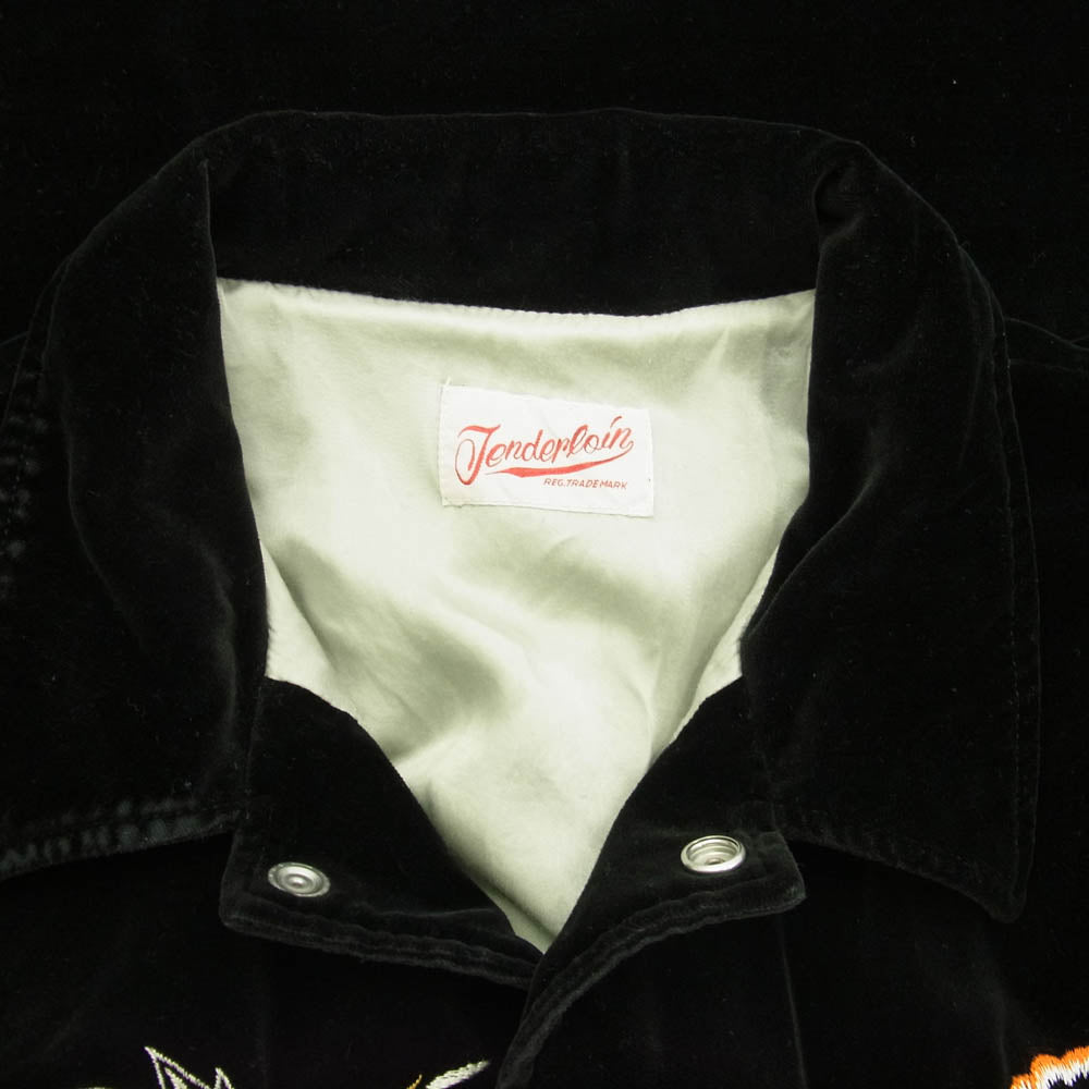 TENDERLOIN テンダーロイン T-SOUVENIR JKT V スーベニア ベロア ジャケット ブラック系 S【中古】
