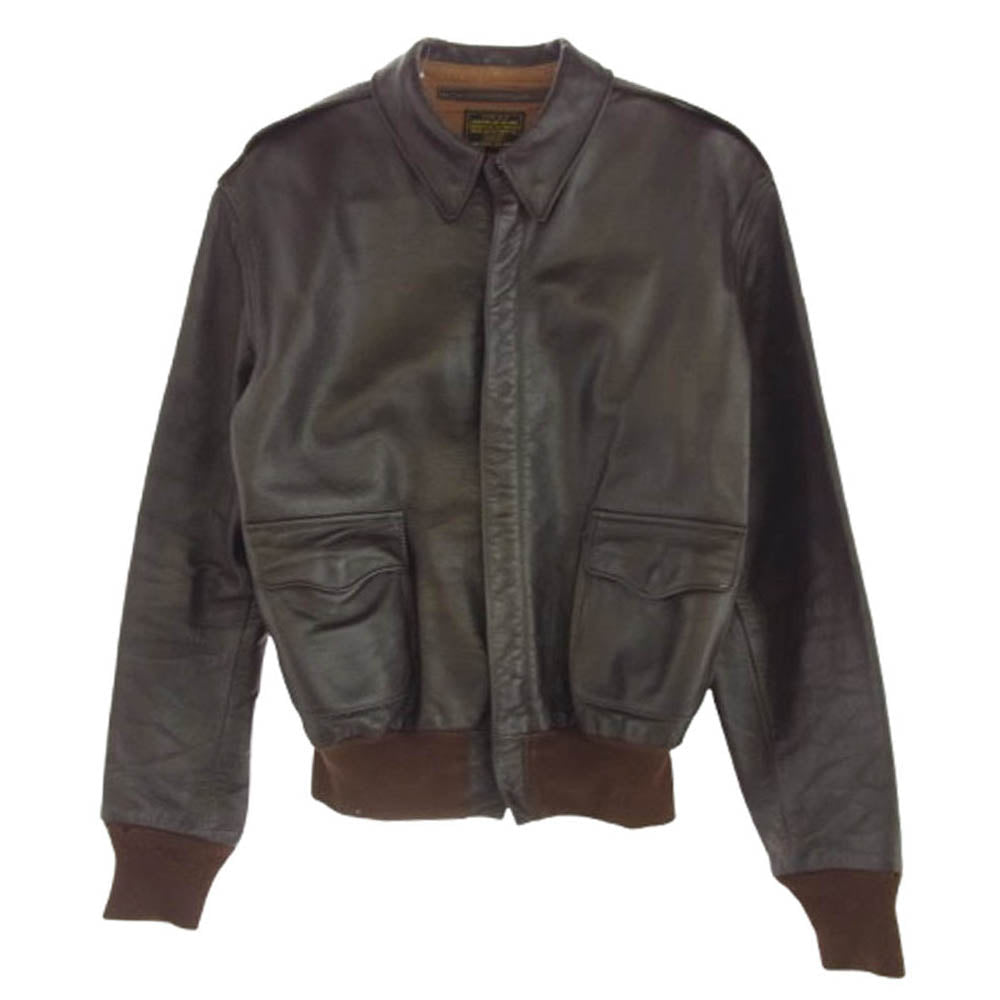 The REAL McCOY'S ザリアルマッコイズ 42-0622H A-2 ISOLA.N.Y レザー フライト ジャケット ブラウン系 42【中古】
