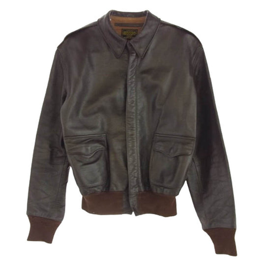 The REAL McCOY'S ザリアルマッコイズ 42-0622H A-2 ISOLA.N.Y レザー フライト ジャケット ブラウン系 42【中古】